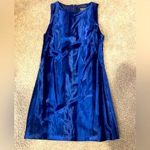 Vintage Versace Blue Velvet Mini Dress - 32/46